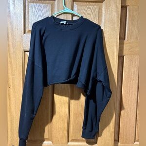 Black Cropped Sweatshirt